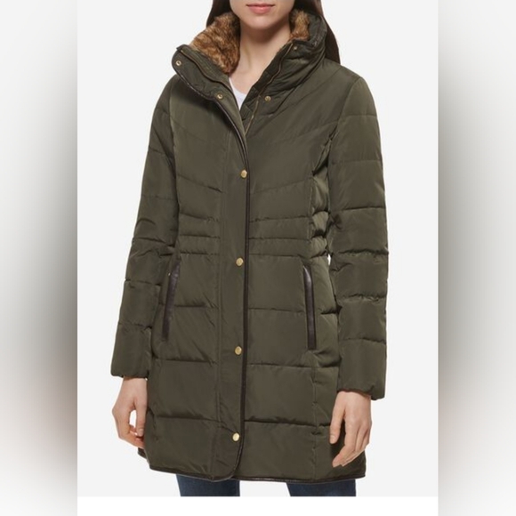 Cole Haan Jackets & Blazers - Cole Haan Faux Fur Trim Puffer Jacket